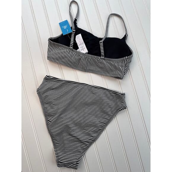 NWT Cupshe Scoop Neck Bikini Top & High-Cut Bottoms Set 2 PC Swim Bundle Size M - Picture 7 of 11